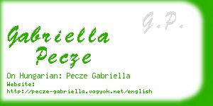 gabriella pecze business card